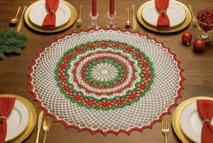 Capa da aula 22: centro de mesa mandala grande em creme
